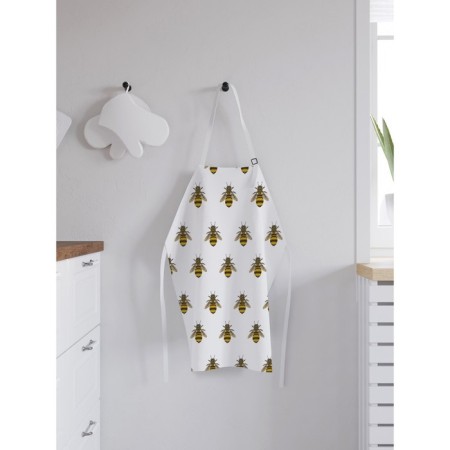 Apron kitchen with a photo print "Invasion of bees", adjustable, size OS-1