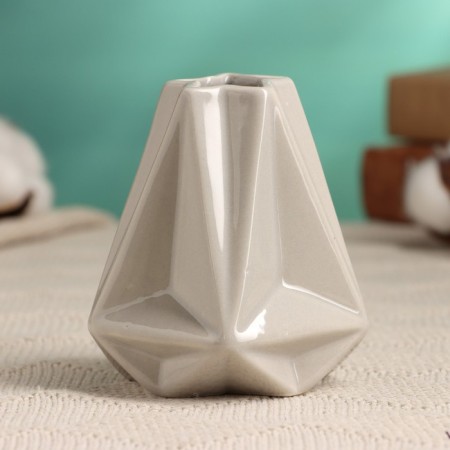 Kashpo - Vase "Kim" gray, 8x8x10cm-1
