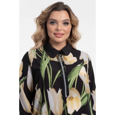 Female shirt, size 52, black color-7