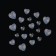 Decorative elements for the decor "your heart", voluminous, translucent color