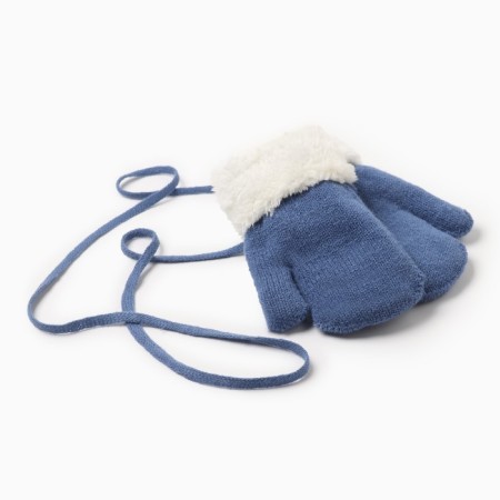 Baby mittens for claim Minaku with a lapel of 15 cm blue-1