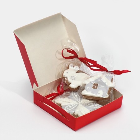 Folding box “Happy New Year!”, 14 x 14 x 3.5 cm, new year-4
