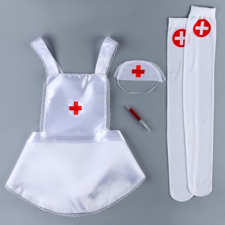 Carnival set "Nurse": apron, stockings, headdress, syringe, p. 40–46-2