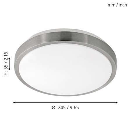 COMPETA 1, 1x22W LED, 3000K, 2400LM, Nickel color-1