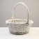 Stick of baskets, 49x18/45 cm, 39x16/38 cm, 30x13/33 cm, white, willow