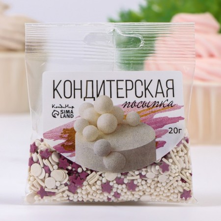 Assorting confectionery: white, purple, with a soft center, 20 g-1