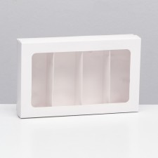 Box for Makarun, with a lodge, white 26.5 x 16.5 x 5.5 cm