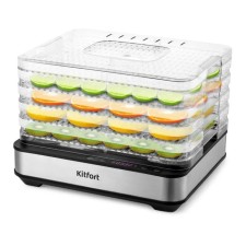 Sushilka for vegetables and fruits KitFort KT-1933, 420 W, 5 tiers, 310x240 mm, silver