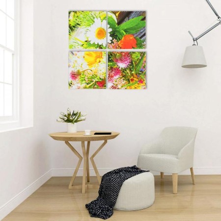 Modular painting on the subframe "September bouquet" 4-30x30 cm-1