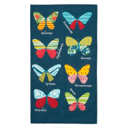 Kitchen towel "Rainbow butterflies" 35x60 cm-1