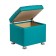 Puff with Vega lid 430x480x430 turquoise