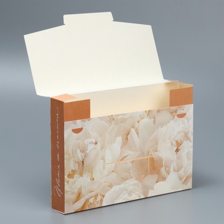 Box a gift folding envelope, packaging, “delicate peonies”, 31 x 22 x 5 cm-4
