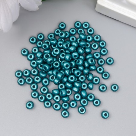 Glass beads 6/0 "metallic. Blue steel" 10 g-1