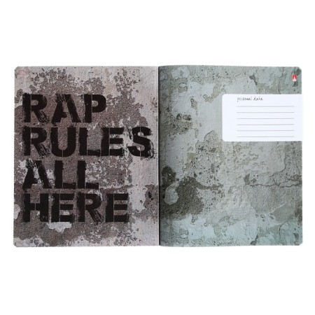 Notebook of 48 sheets in the hip-hop cage, cover coated cardboard, hybrid uf-lak, mix-7