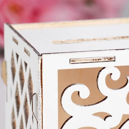 Wedding Bank "Family Bank", white, prefabricated, 24x10x16 cm-4