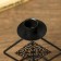 Summary Metal for 1 candle "Two rhombus with a pattern" Black 14.5x11.5x8 cm