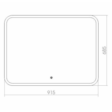 Mirror with Doratiz LED backlighting "Eva", 915x685 mm, heating, clock, sensory switch-2