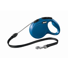 Рулетка Flexi  New Classic M (до 20 кг) 8 м трос, синяя