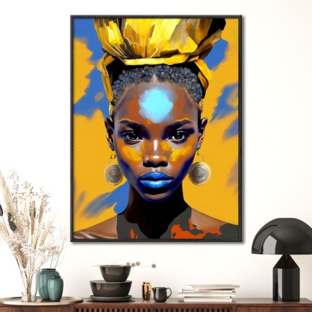 Reproduction of the painting "Ethno Art I", 58x78 cm, frame 20-010d-4