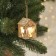 Christmas tree toy "House with a deer", from batteries, a glow of warm white