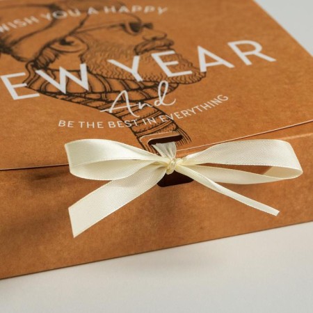 Folding Gift Box "New Year", 20 x 18 x 5 cm, new year-2