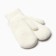 Women's mittens for claim Minaku smooth 22 cm milk