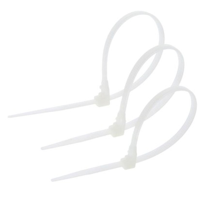 Clot of nylon tundra krep, reusable, 4.8x200 mm, white, in packaging 50 pcs.