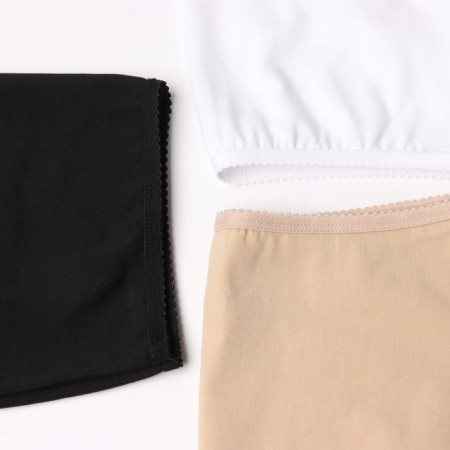 Set of women's panties slips (3 pcs), white color, size 50 (xl)-3