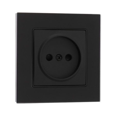 Single Tot Matte Glass, 10 A, hidden, without salary, glass, black-1