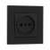 Single Tot Matte Glass, 10 A, hidden, without salary, glass, black