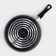 Consul pan, d = 22 cm, glass cover, anti -stick coating, black color