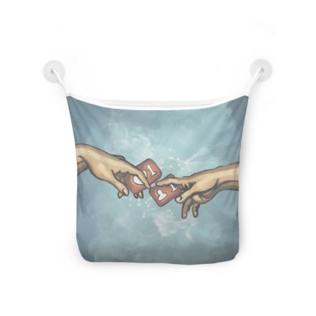 Organizer in a bath on suction cups "surrealistic creation", for storing toys and trifles, size 33x39 cm-2