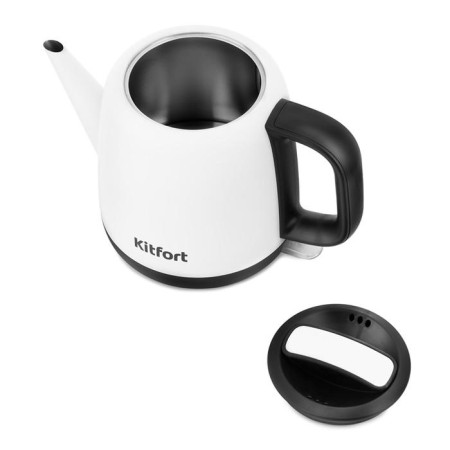Electric kettle KitFort KT-6112, Metal, 1 L, 1630 W, Auto COURT, White-1