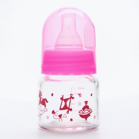 A bottle for feeding, classic throat, 40 ml., 0 months, glass, color mix-3