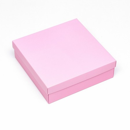 The box is folding, lid is, pink, 20 x 20 x 6 cm-1