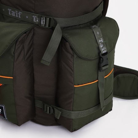 Tourist backpack, TAIF, 65 l, screed department, 3 outer pockets, khaki color-7