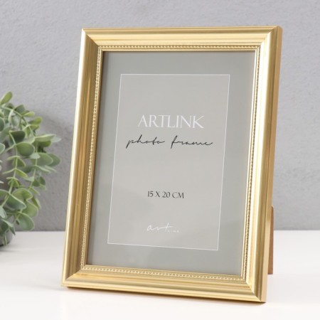 Photo frame Plastic "Gala" 15x20 cm, gold (plastic screen)-1