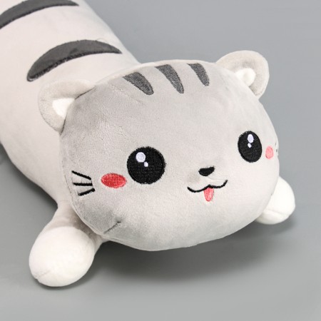 Soft toy "cat", 60 cm, gray color-2