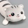Soft toy "cat", 60 cm, gray color