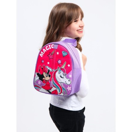 Baby backpack, at lightning, 23 cm x 10 cm x 27 cm "Magic", Minnie and unicorn-3