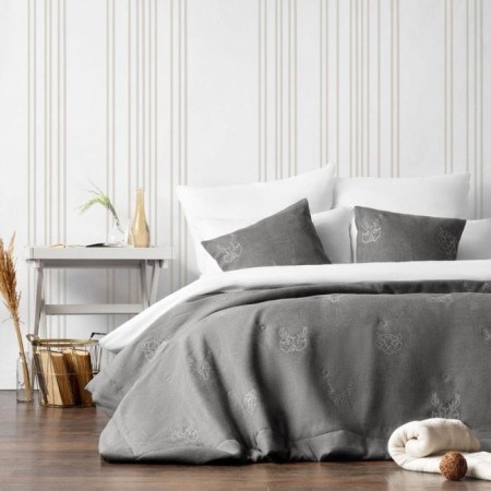 Cover with pillowcases "Luka", size 230x250 cm, color gray color