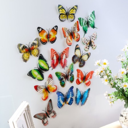 Magnet Plastic "Butterfly shines in the dark" 9 cm mix-1
