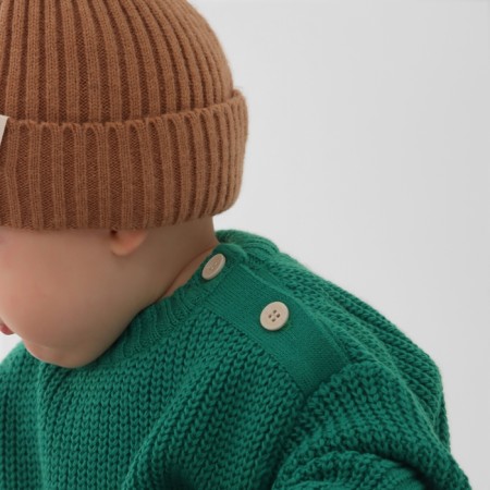 Jumper knitted baby i oranges, r.80-86, green-1