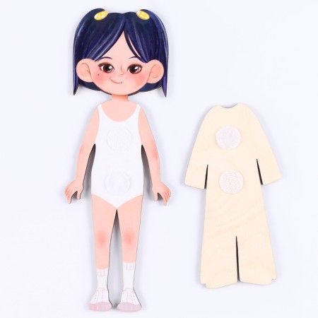 A training board with clothing on Velcro "Dressing. Lina "-4