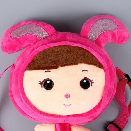 Soft bag "Bunny girl", 30 × 17.5 cm, pink color-4
