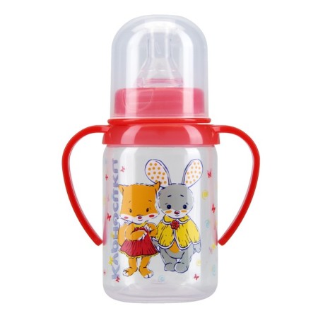 A bottle for feeding with handles, 125 ml, from 6 months., Mix color-9