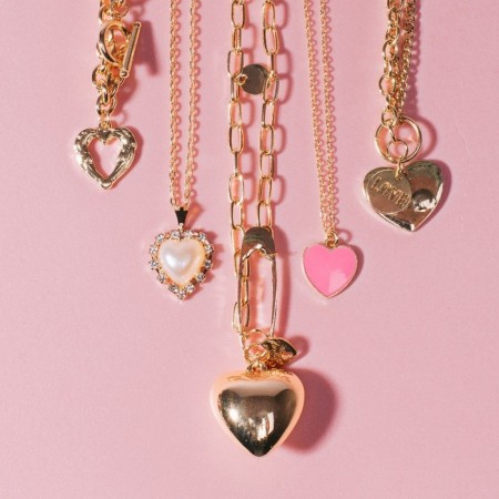 Pendant "chosen" heart volumetric, 40 cm, color mix-2