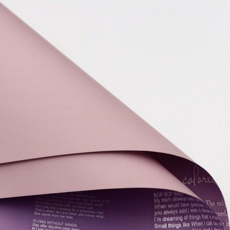 Matte Flower Film "News Love", purple, 60 x 60 cm