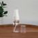 A bottle for storage, with a spray, with a division scale, 10 ml, white/transparent color
