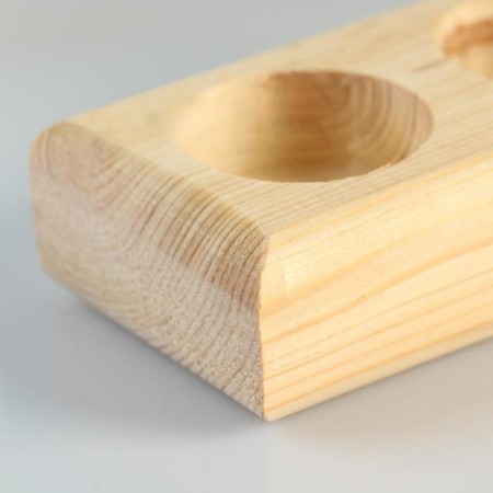 Wooden candlestick for 2 candles "rectangular", array, 11 × 6 × 3 cm-2